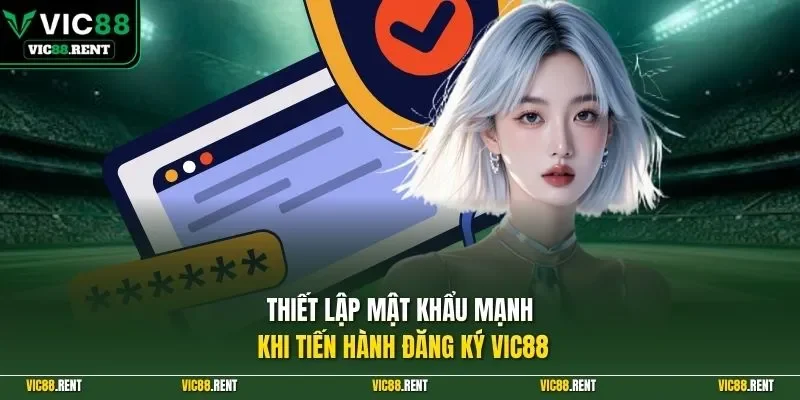 Thiết lập mật khẩu mạnh khi tiến hành đăng ký Vic88